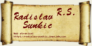 Radislav Šunkić vizit kartica